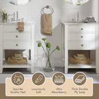Madison Park 800GSM Bathroom Towel Set of 8 100% Cotton Bath Towel Set - Image 3