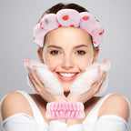 Zkptops Spa Headband for Washing Face Wristband Set Sponge Makeup Skincare - Image 2