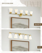 Bathroom Light Fixture, HWH 5-Light Bathroom Vanity Light Brushed Gold Vanity - Image 4
