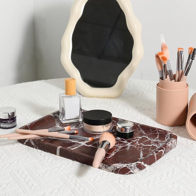 Marble Vanity Tray, 11.8in Stone Bathroom Tray - Image 6