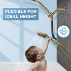 MakeFit Dual Filtered Rain Shower Head Combo, High Pressure Handheld Shower Head - Image 3