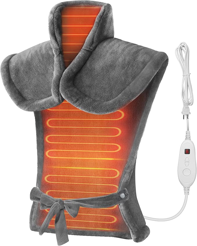 Snailax Heating Pad for Neck and Shoulders and Back, Large Heating Pad for Neck by Snailax