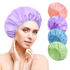 12 PCS Shower Caps for Women, Double Side Waterproof Shower Cap, Reusable - Image 7