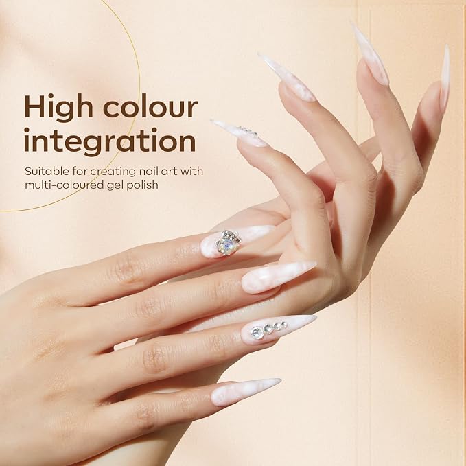 modelones Blooming Gel Nail Polish, 15 ml Clear Nail Art Accessories Stuff - Image 8