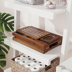 Premium Foldable Teak Bathtub Tray, Expandable Bath Tray - Image 4