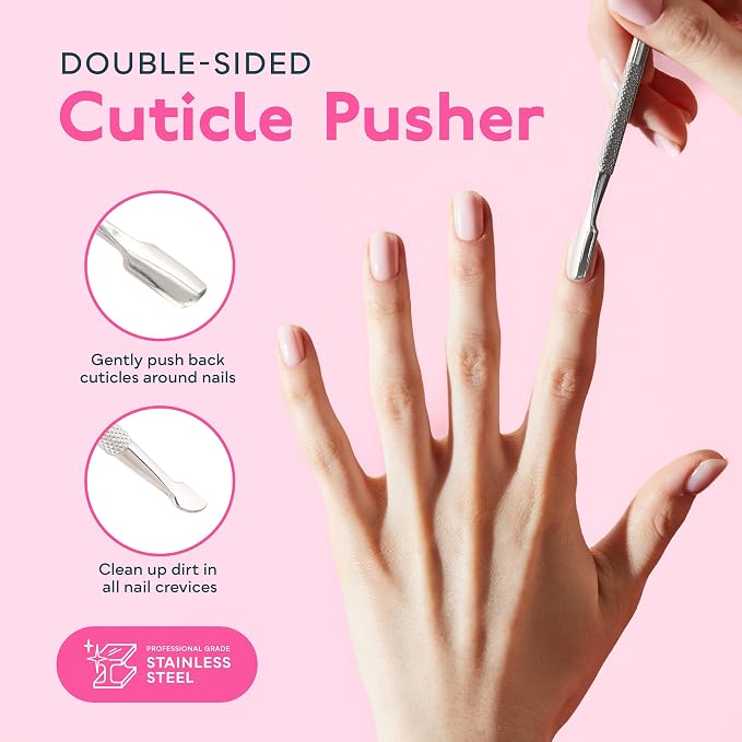 SUNUV 4PCS Cuticle Nippers, Cuticle Pusher - Image 5