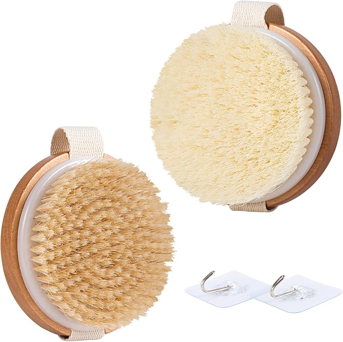 2-in-1 Wood Body Brushes by Unknown