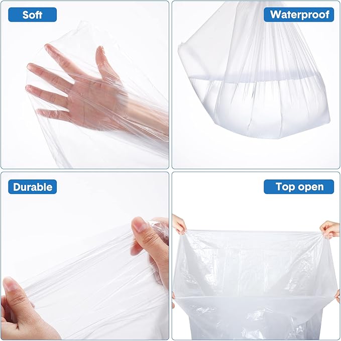 Mimorou 100 Pack Disposable Sauna Blanket Sauna Bag Liners Plastic Sheeting - Image 3