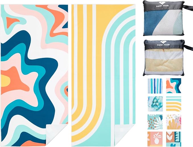 PY SUPER MODE 2 Pack Beach Towel by PYSUPERMODE