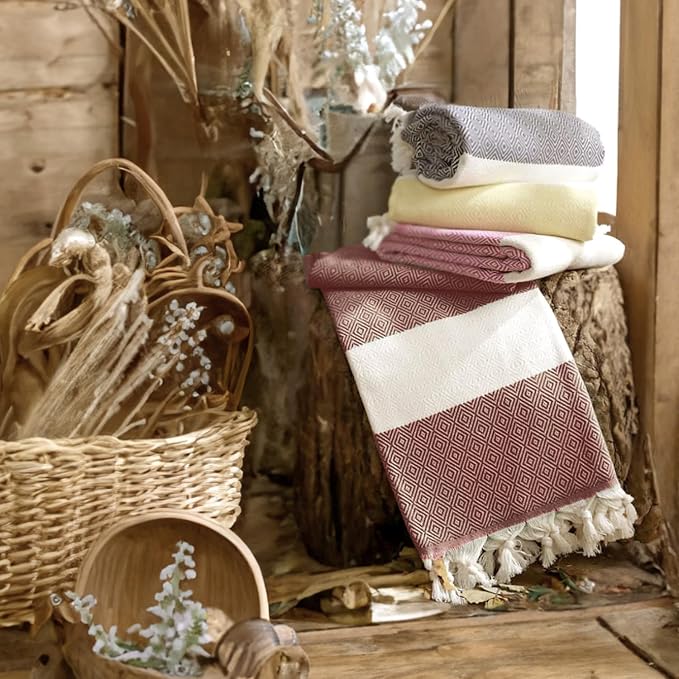 Bazaar Anatolia Turkish Beach Towel – 100% Cotton, Quick Dry, Sand Free Towel - Image 5