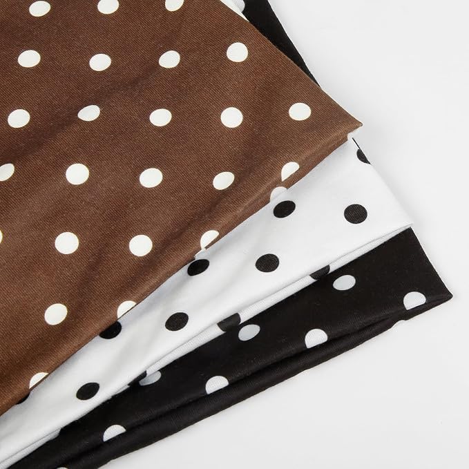 Huachi Polka Dot Headbands for Women Non Slip, Thick Womens Wide Headbands Cute - Image 3