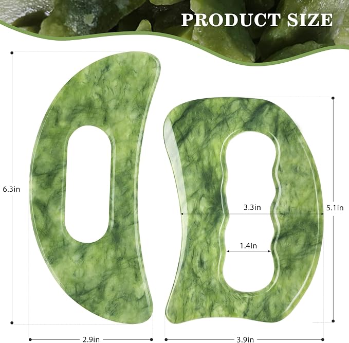 Jade Stone Large gua sha Massage Tool, Gua Sha Body Tool - Image 2