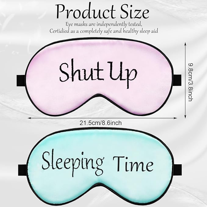 8 Pieces Funny Sleep Mask Silk Eye Mask - Image 2