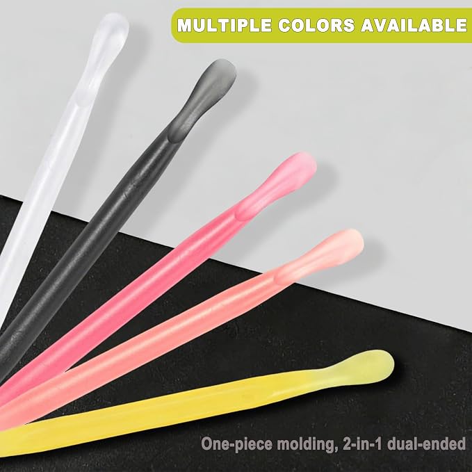 2Pcs Plastic Cuticle Pusher, Dual-end Dead Skin Nail Pusher, Gentle Plastic - Image 6