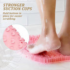 2-Pack Shower Foot Scrubber Mat, Strong Grip Silicone Back and Foot Washer - Image 6