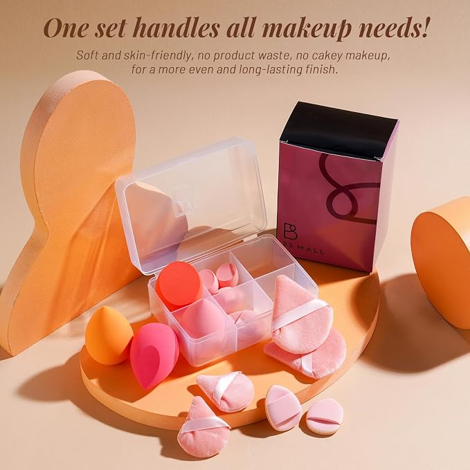 Makeup Sponge Set BS-MALLTriangle Puff 14 Pcs - Image 4