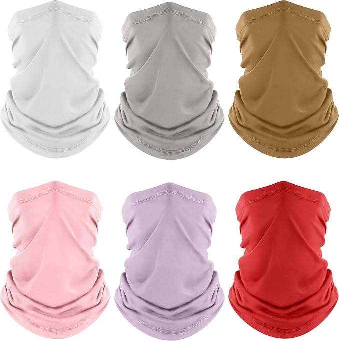 Fuinloth Neck Gaiter, 6 Pack Cooling UV Protection Bandana Face Mask Gator Scarf by fuinloth