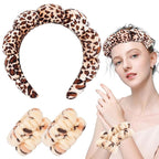 Zkptops Spa Headband for Washing Face Wristband Set Sponge Makeup Skincare - Image 8