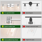3-Light Modern Vanity Light Fixtures Over Mirror, Polished Chrome Bathroom - Image 6