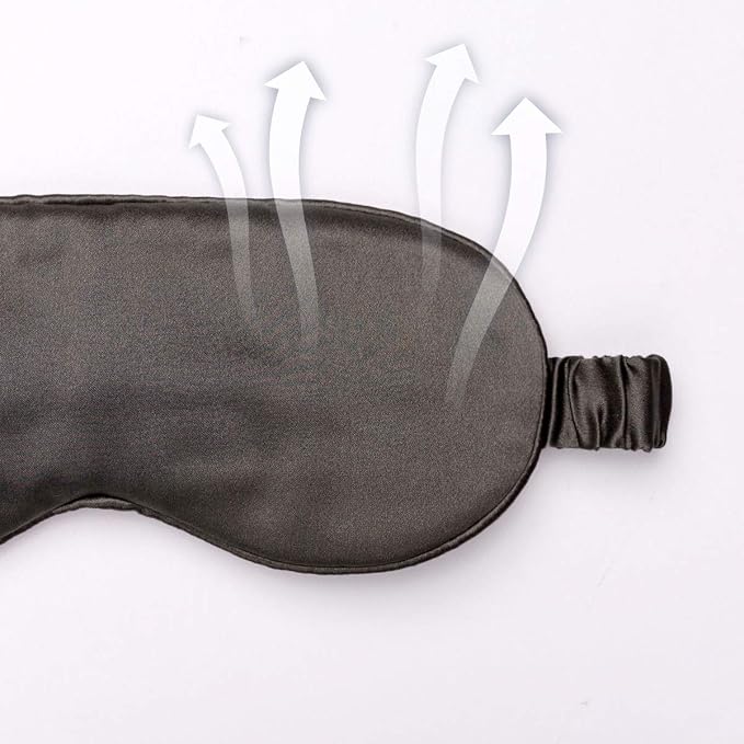 Silk Sleep Mask Light Blocking Luxury 100% Mulberry 19mm Silk Eye Mask Eye - Image 3