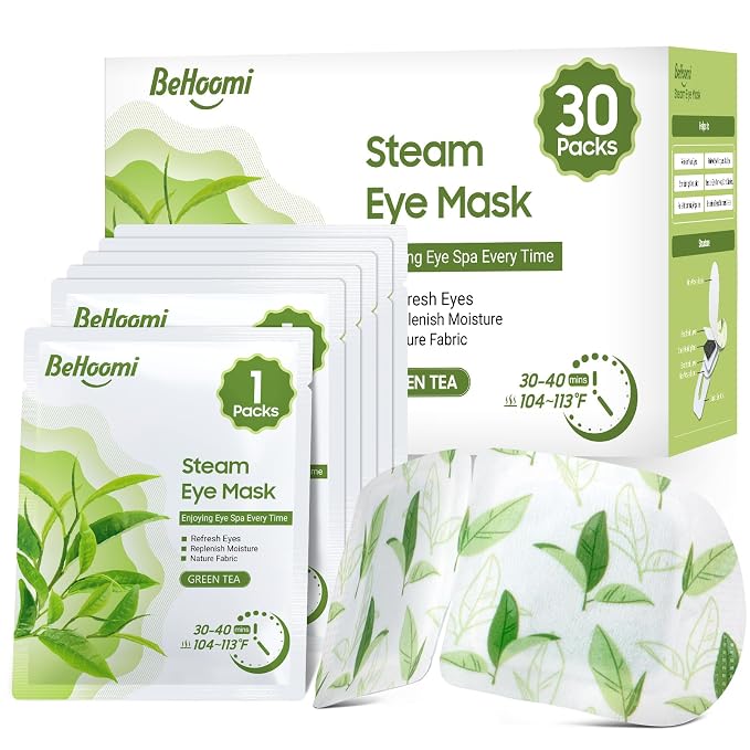 BeHoomi 30Packs Steam Eye Mask, Heated Eye Mask Warm Compress by BeHoomi