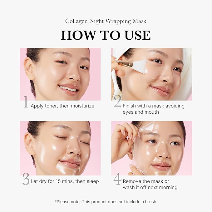 medicube Wrapping Mask Collagen Overnight Peel Off Facial Mask | Elasticity & - Image 5