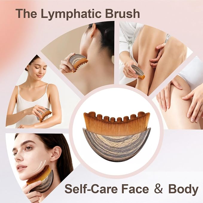2 PCS Lymphatic Contour Face Brush, Manual Lymphatic Drainage Massager - Image 6