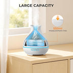 BZseed Aromatherapy Essential Oil Diffuser 550ml 12 Hours White Wood Grain - Image 6