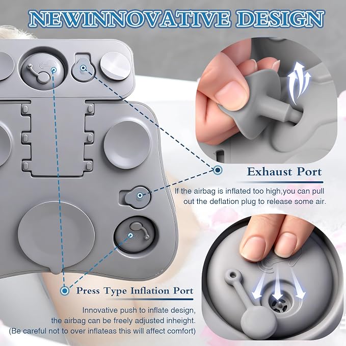 Upgraded Silicone Bath Pillow, 4D Press Inflatable Airbag and Non-Slip Large - Image 5