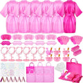 Spa Party Supplies for Girls, 6 Satin Robes Kids Spa Birthday Sleepover by Guifizeiom