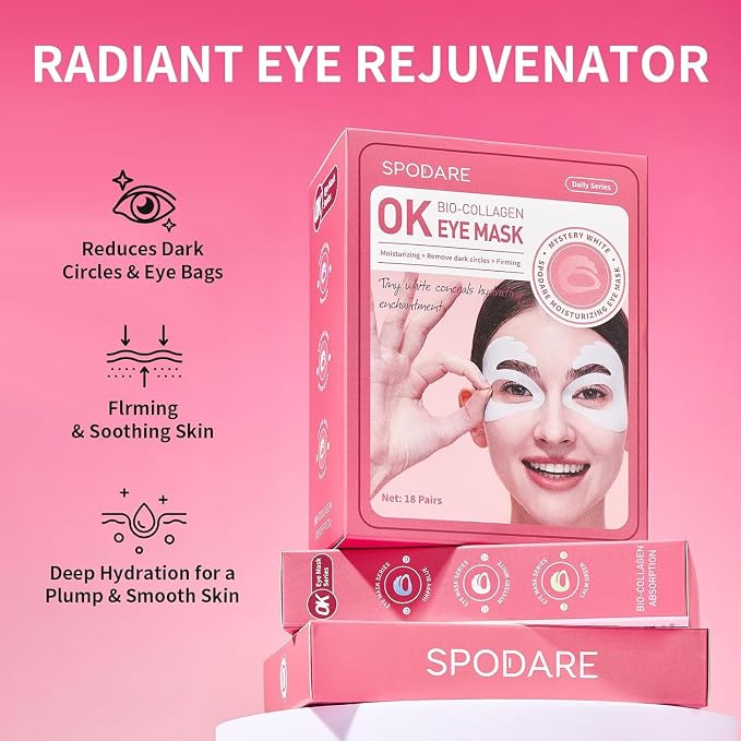 SPODARE OK Shape Eye Masks, 360° Fit Under Eye Patches - Image 3