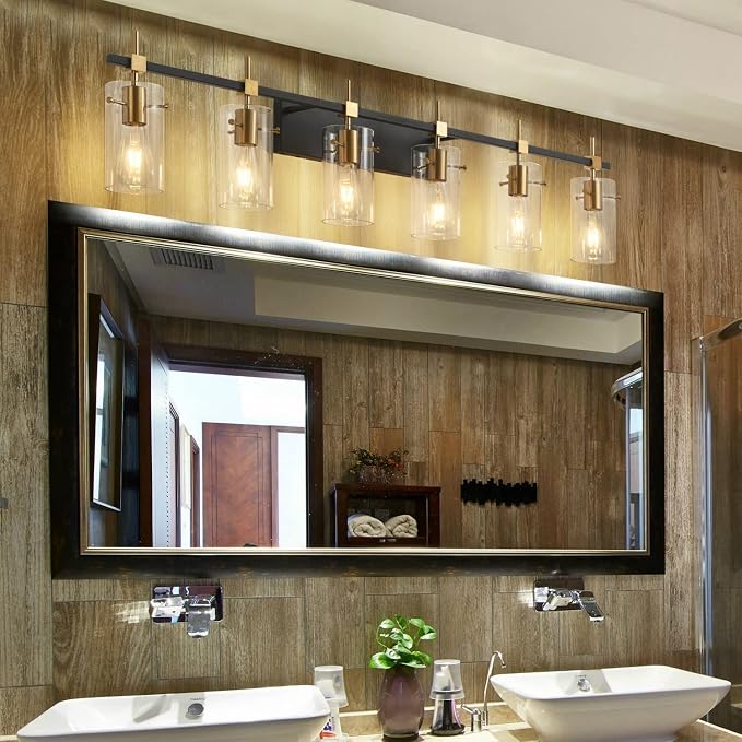 SOLFART 49.2 inch Vanity Light fixtures Vintage 6 Lights Wall Light Fixtures - Image 9