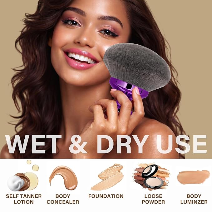 Extra Large Body Makeup Brush For Self Tanner, Leg Makeup &Bronzer Blend - Image 4