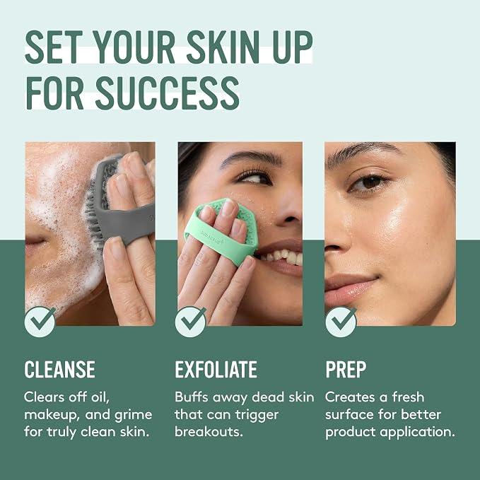 Sud Scrub® Antimicrobial Silicone Face Scrubber, 1 Pack, Gentle Face Exfoliator - Image 5