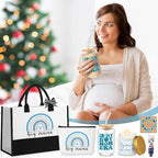 7 Sets Boy Mother Gifts for New Mom Gifts Tote Bag Makeup Bag Candle Bracelet - Image 4