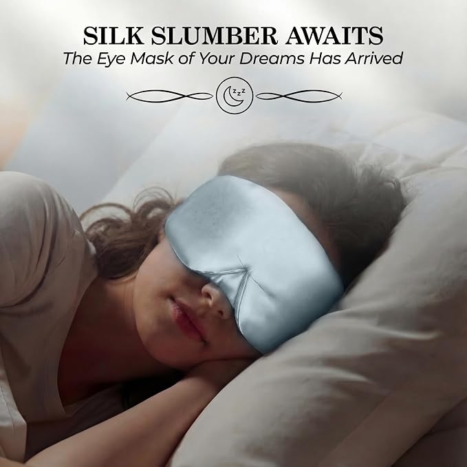 SLEEP SANCTUARY 100% Pure Mulberry Silk Sleep Mask - Image 2