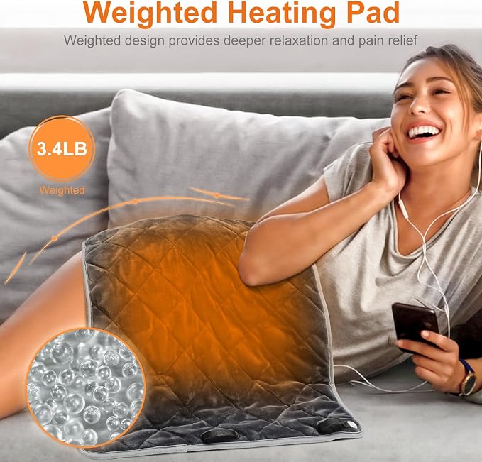 Weighted Heating Pad for Back & Cramps Relief - Image 2