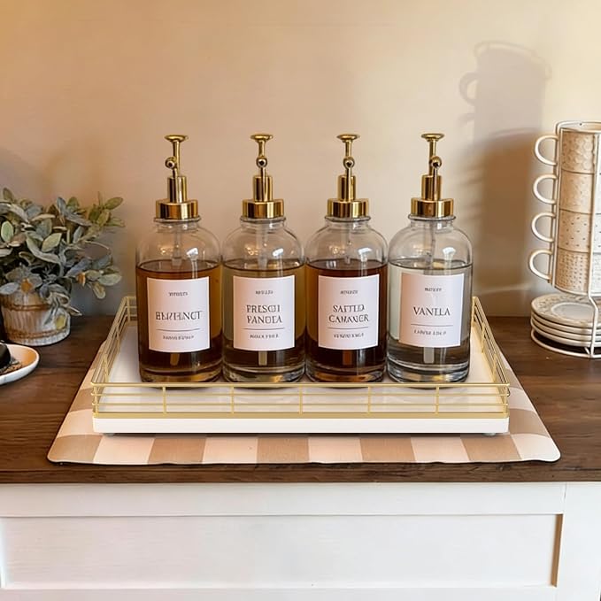 Large Bathroom Vanity Tray – 13" x 8" Oak Decorative Wooden Tray - Image 3