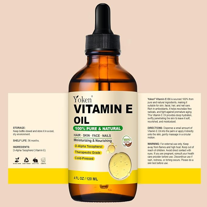 Yoken Vitamin E Oil 4 Oz Vitamin E oil - Image 7