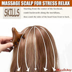 Wooden Scalp Massager for Scalp Gua sha, Massage Comb, Wooden Head Massager - Image 4