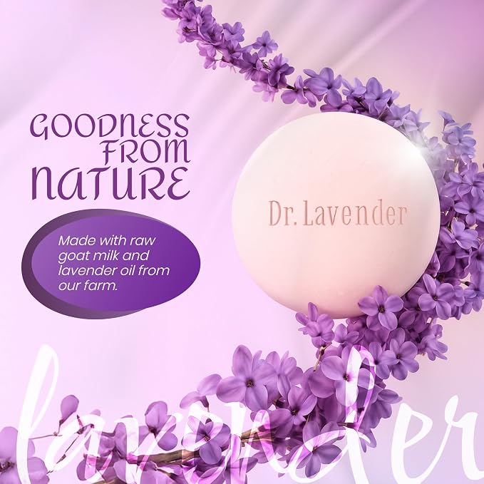 Goat Milk Soap Bar with Pure Lavender Oil – Farm Fresh Raw Milk & Vegetable - Image 7