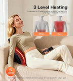 ALLJOY Back Massager with Heat, Electric Shiatsu Massage Pillow with LCD Display - Image 4
