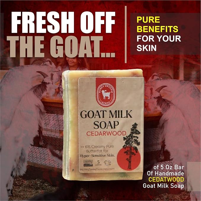 Honey Sweetie Acres Cedarwood Goat Milk Soap - Image 2