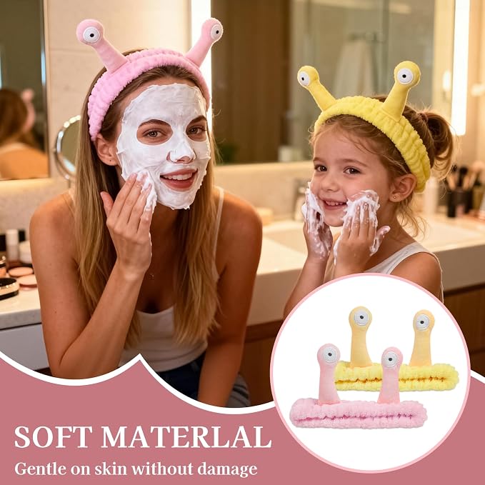 Snail Face Wash Headband Skincare & Wrist Bands - Image 4