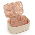 OCHEAL Beige Makeup Bag, Travel Makeup Organizer Bag, Large Capacity Cosmetic by OCHEAL