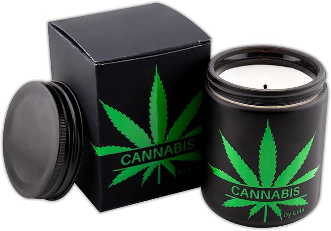 Lulu Candles | Cannabis | Luxury Scented Soy Jar Candle | Hand Poured in The - Image 2
