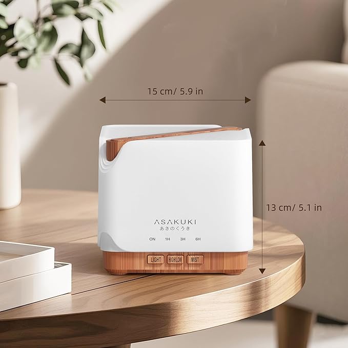 ASAKUKI Essential Oil Diffuser for Home, Large 700 ml Aromatherapy Humidifier - Image 7