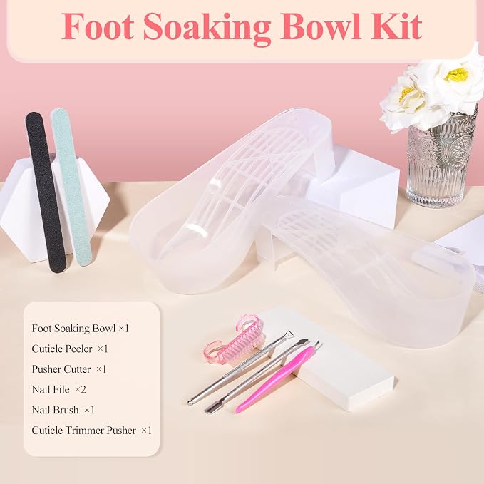 LIONVISON Acetone Nail Soaking Bowl: Toe Soak Off Bowl Manicure Soak Bowl Set - Image 6