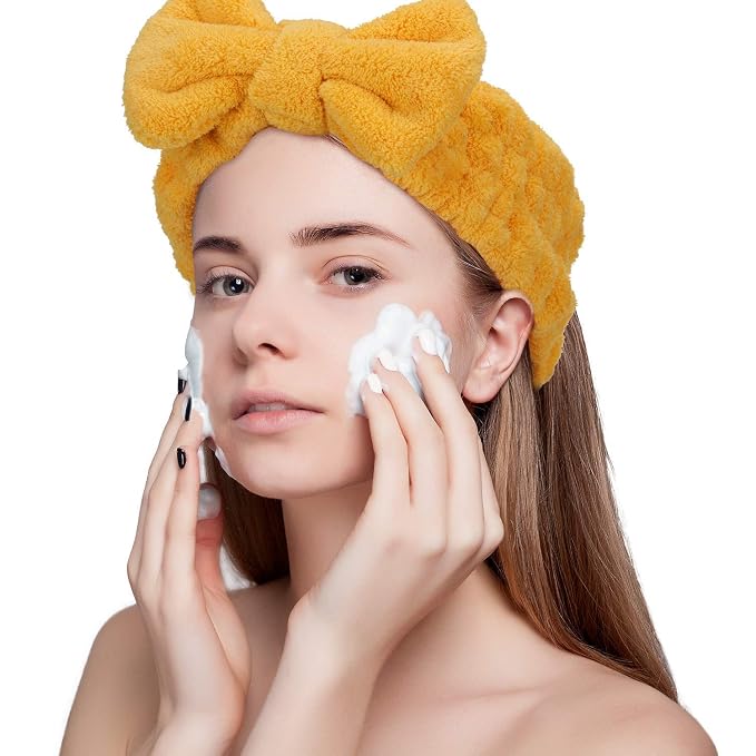 3 Pieces Wash Face Headband Makeup Spa Headband Towel Terry Hair Bands - Image 7