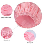 Shower Cap for Women Reusable Waterproof, Large Bath Cap - Image 3